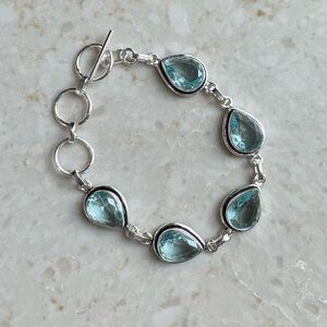 NWOT Sundance Morning Rain Bracelet, Sky Blue Topaz, Sterling Silver
